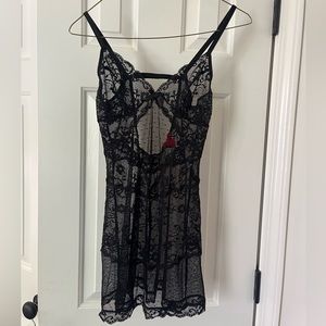 Victoria’s Secret Black Lace Slip Dress